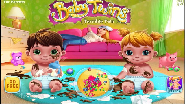 Juegos para niños.Mellizos Bebé Par Terrible Baby Twins - Terrible Two| Lets Play Kids
