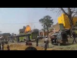 Bus catch fire in Dhanbad