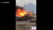 £1 million antique wooden ship burns down in flames