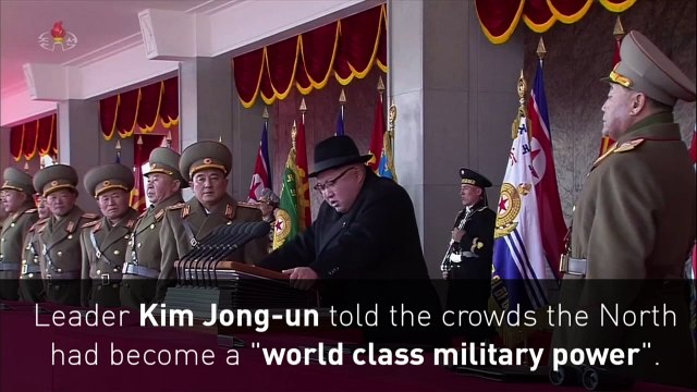 North Korea displays ballistic missiles on eve of Games