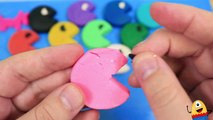 Play and Learn Colours with Glitter Playdough Sparkle Pac-Man with Molds Fun for Kids