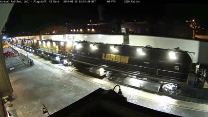 Loram Rail Grinder passing through Flagstaff, Arizona