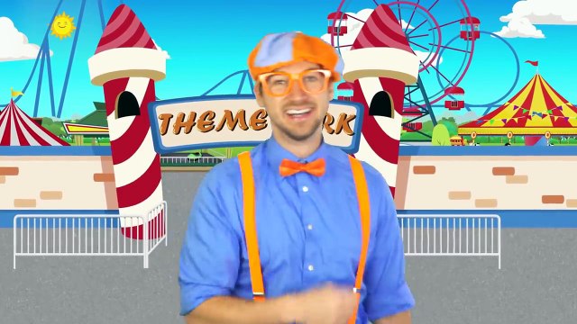 Theme Park rides with Blippi | Theme Park Song