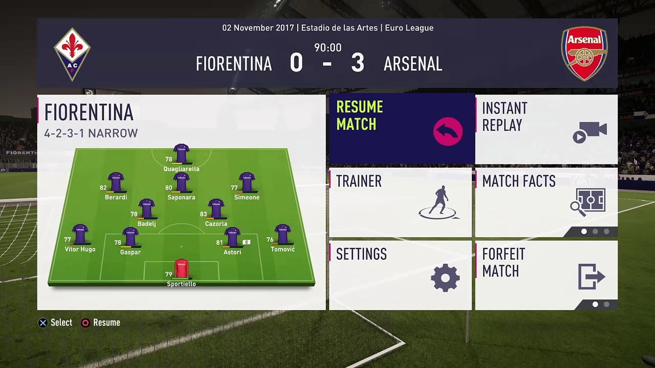 FIFA 18 0-3 Arsenal