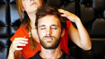 ASMR Massage For Head & Scalp, Binaural Ear to Ear Whisper Scratching Sounds