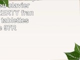 DURAGADGET Etui aspect cuir bleu  clavier intégré AZERTY français pour tablettes Qilive