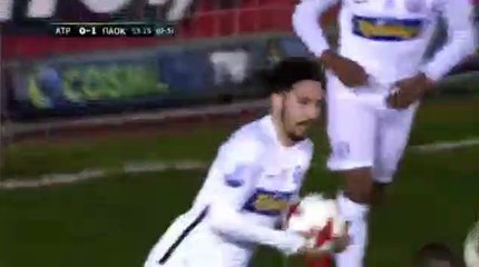 1-1 Theodoros Vasilakakis Amazing Goal -  Atromitos vs PAOK - 08.02.2018