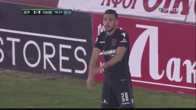 1-3 Efthymios Koulouris Goal - Atromitos vs PAOK - 08.02.2018 [Full Replay]