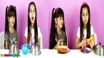 Real Food vs Gummy Food Challenge - Super Gross Real Food - Kids Re - Candy Challenge