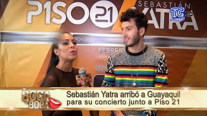 Sebastián Yatra arribó a Guayaquil para su concierto junto a Piso 21