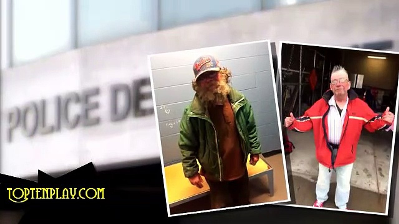 Cet homme sans-abri se fait arrêter par des policiers et demande s'il peut prendre une douche, mais