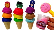 Learn Colors Play Doh Superhero Ice Cream Scoops Finger Family Nursery Rhymes For Children Toddlers