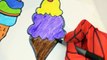How to Draw Ice Cream for Kids | Learn Colors with Rainbow Ice Cream Coloring