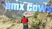 BMX COWS MOD in GTA 5 Online | EPIC Insane Cow Map | Mad Cows Riding Bikes!! | GTA 5 Funny Moments