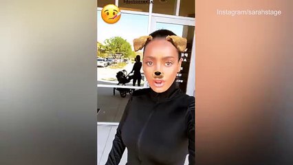 We're both sick!' Sarah Stage takes baby Logan to the doctors