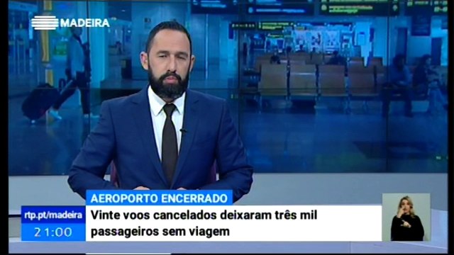 Mau tempo na Madeira cancelou mais de 20 voos, deixando milhares de passageiros em terra