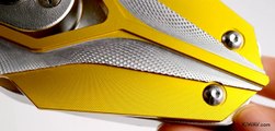 Motorcycle Mirrors Viper Yellow Adjustable Sportsbike with Chrome Mirror Base | KiWAV