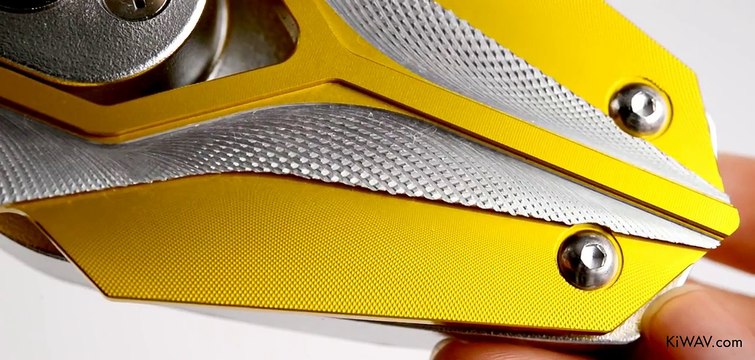 Motorcycle Mirrors Viper Yellow Adjustable Sportsbike with Chrome Mirror Base | KiWAV