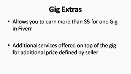 How To Create Gig Extras