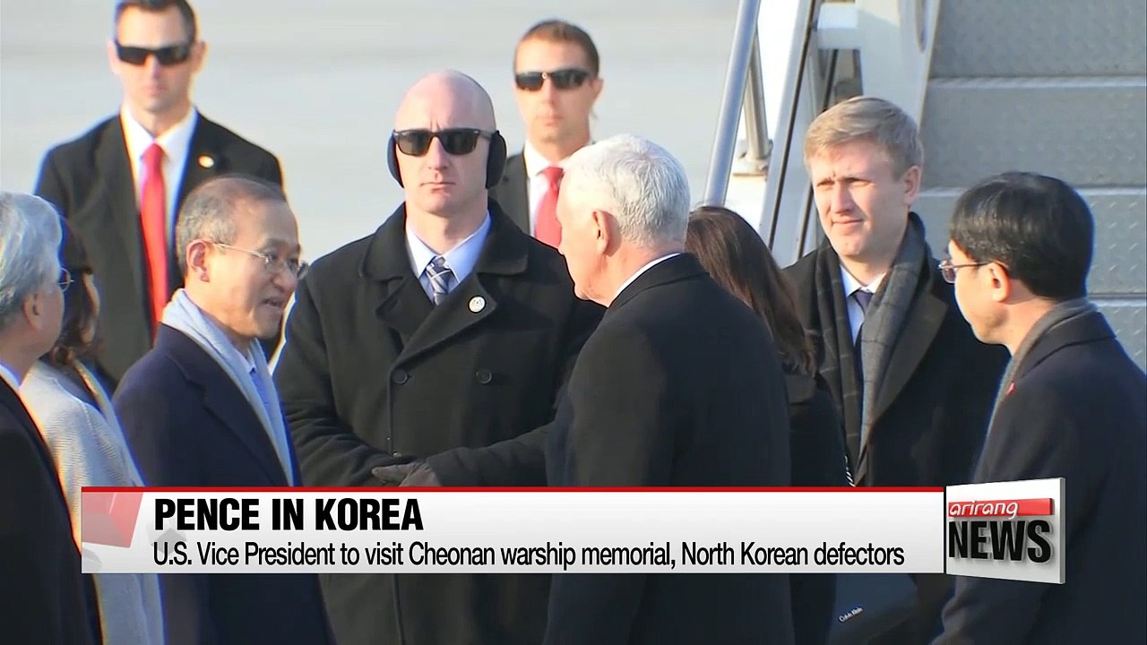 Pence visits Cheonan warship memorial ahead of PyeongChang opening ceremony