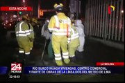 La Molina: río Surco inunda parte de obras de la línea 2 del Metro de Lima