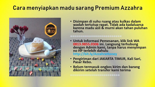 Garansi Uang Kembali, WA +62 813-9855-0306, sarang lebah madu