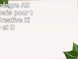 Etui aspect cuir vert  clavier intégré AZERTY français pour tablettes Creative Ziio 10