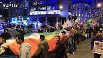 Pro-Kurdish protesters rally outside Turkish Embassy in Athens