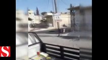 Raco�da çarşıya saldıran PKK/YPG�li teröristler Mehmetçiği görünce arkalarına bakmadan kaçtı