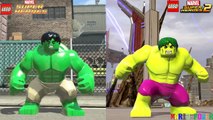 Lego Marvel Superheroes 1 VS Lego Marvel Superheroes 2 (All Characters Side by side)