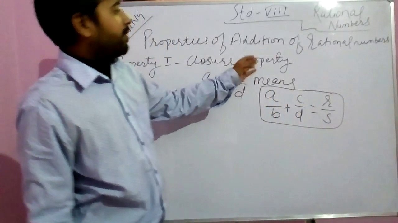 Rational numbers: properties of additional ration number l cbse 8 class maths l part- #5