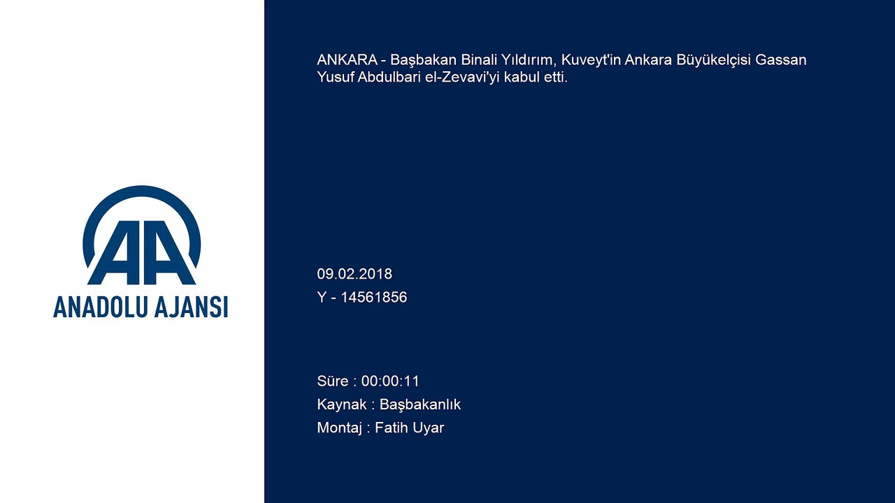 Başbakan Yıldırım, Kuveyt'in Ankara Büyükelçisi Zevavi'yi kabul etti - ANKARA