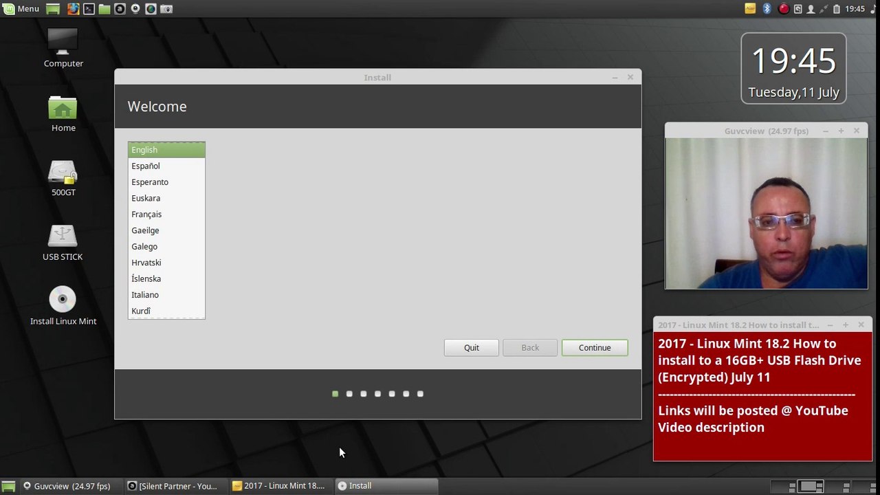 2017 -  Portable Operating System - How to install  Linux Mint 18/2/3 to a 16GB+ USB Flash Drive (Encrypted) - July 11
