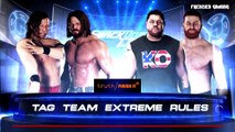 WWE 2K18 AJ Styles And Shinsuke Nakamura Vs Kevin Owens And Sami Zayn Extreme Rules Match