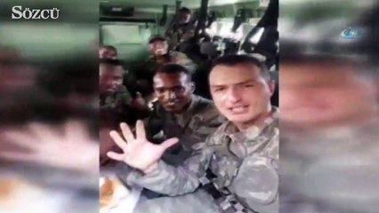 Somalili askerlerden ’İzmir Marşı’