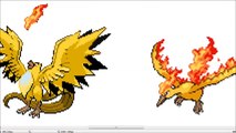 Pokemon Fusion Sprite: Request #14: The 3 Legendary Birds: Articuno, Zapdos, Moltres