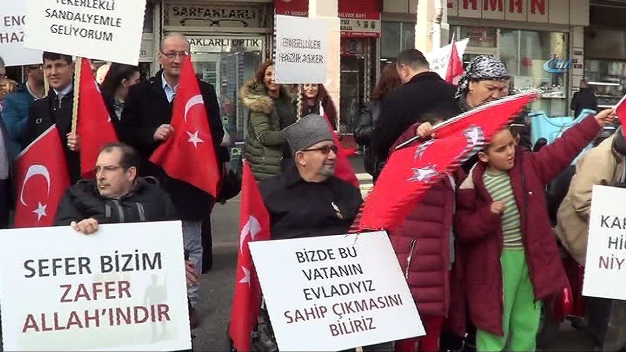 Engellilerden Afrin’e büyük destek