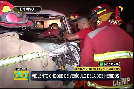 Chorrillos: choque entre minivan y cisterna deja dos heridos en los Pantanos de Villa
