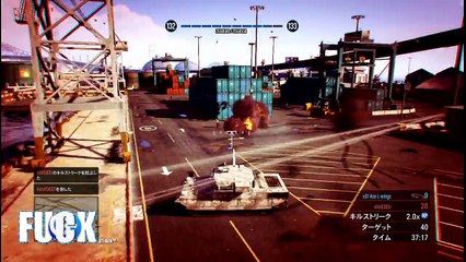 【実況】 GTA5 オンライン 1対15人のデスマッチ（戦車VSミニガン） - GTAV 15 miniguns vs One Rhino TANK