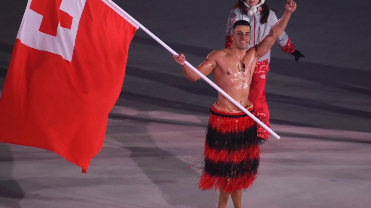 He's Back! The Oiled-Up Tonga Athlete is Back and He's Shirtless