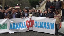 Trabzon'da Katı Atık Bertaraf Tesisi Protestosu
