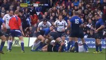 Lionel Beauxis passe le drop de la victoire face à l'Ecosse en 2012