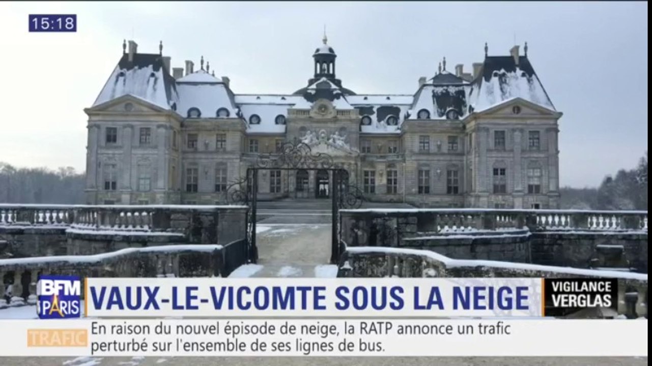 Les images du château de Vaux-le-Vicomte sous la neige