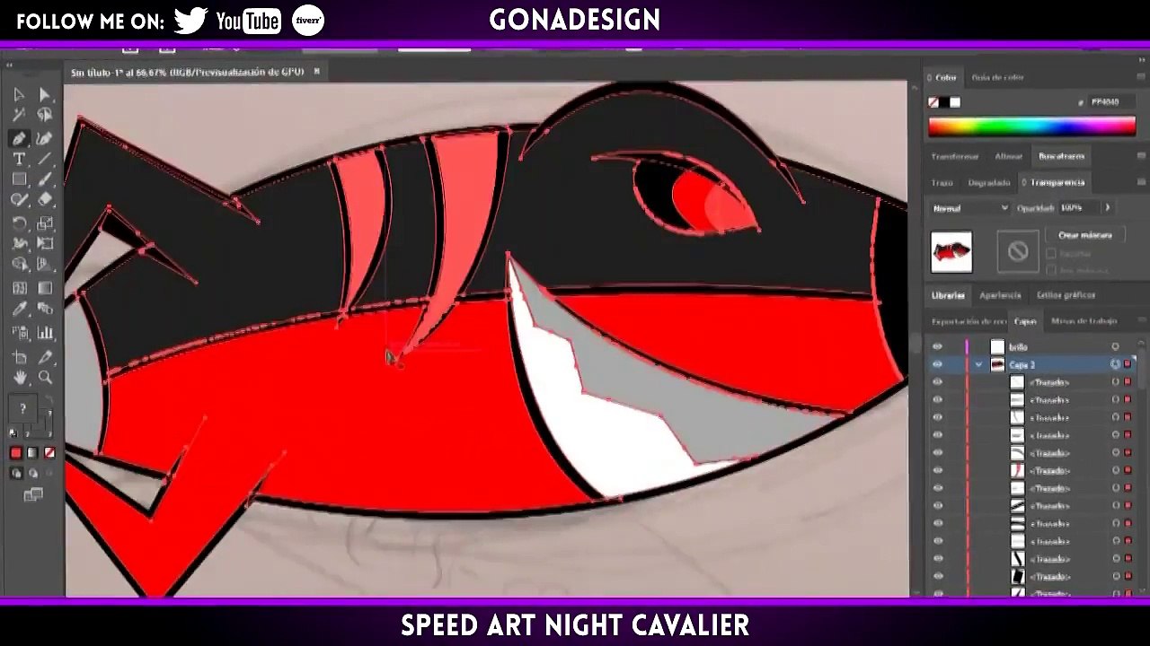 SPEED_ART__Mascot_logo_to_Rockets_eSports__GoNaDesign(youtube.com)