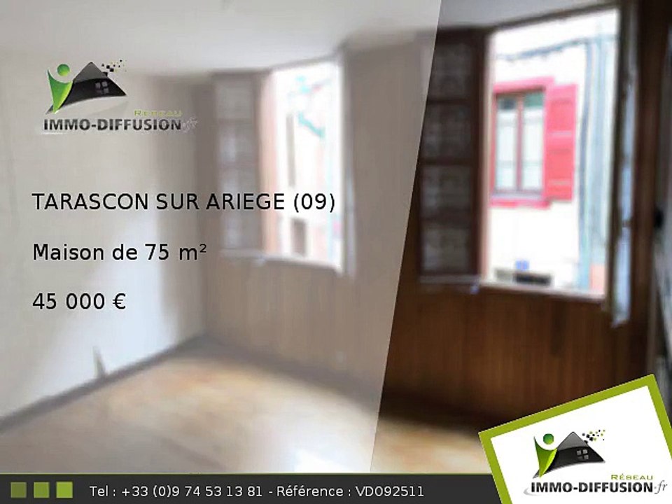 Maison A vendre Tarascon sur ariege 75m2 - 45 000 Euros