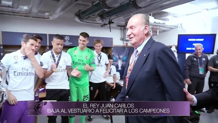 'En el corazón de la Duodécima': así fue la felicitación del rey Juan Carlos a los campeones en el vestuario
