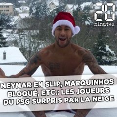 Neymar en slip, Marquinhos bloqué, etc.: Les joueurs du PSG surpris par la neige