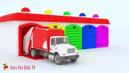 Colors for Children to Learn 3D with Pacman Transformers - Colors for Kids with Vehicles