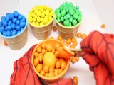 Learn Numbers & Colors with Ice Cream Cups &  Surprise Toys For Children