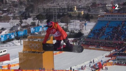 JO 2018 : Snowboard - Half-pipe femmes. Le premier passage de Sophie Rodriguez